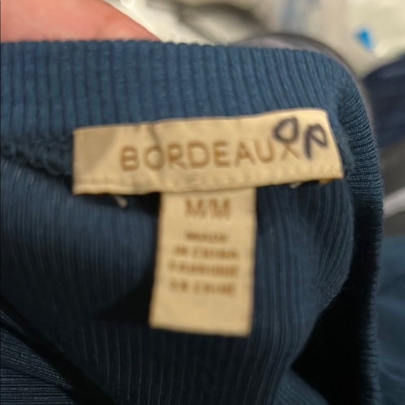 Bordeaux Blue Midi Dress with Side Button design and slit, size Medium - Picture 10 of 11